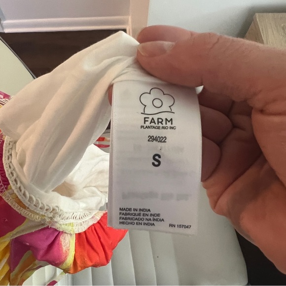 Farm Rio Mixed Picnic Cashew Dress Women's S Maxi Colorful Adjustable Halter - Picture 4 of 13